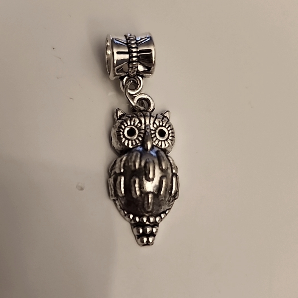 OWL 5  Charm for European Style Bracelets Fits Pandora Systems